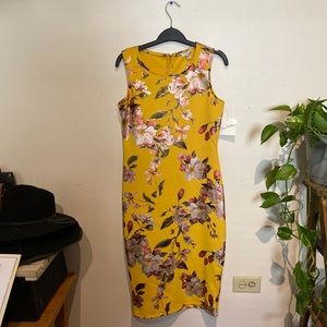 NWT Floral Midi Bodycon Dress